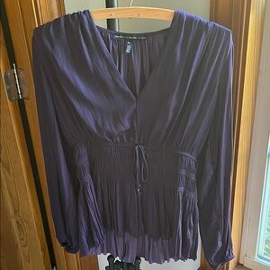 White House Black Market Deep Purple Blouse